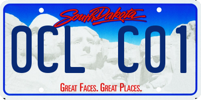 SD license plate 0CLC01