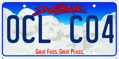 SD license plate 0CLC04
