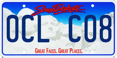 SD license plate 0CLC08