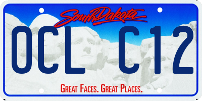 SD license plate 0CLC12