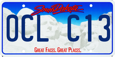 SD license plate 0CLC13