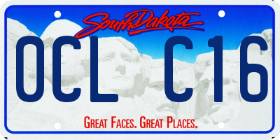 SD license plate 0CLC16
