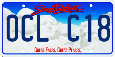 SD license plate 0CLC18