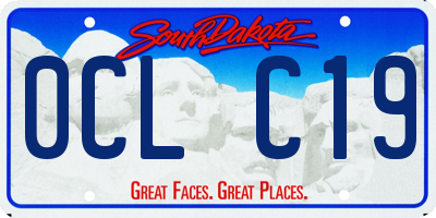 SD license plate 0CLC19