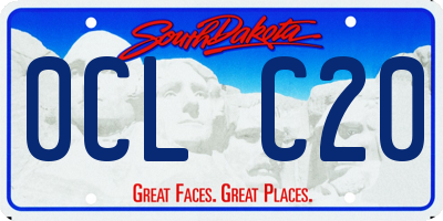 SD license plate 0CLC20