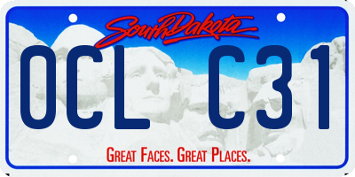 SD license plate 0CLC31