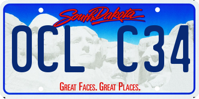 SD license plate 0CLC34