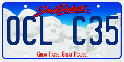 SD license plate 0CLC35