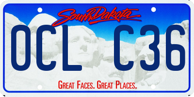 SD license plate 0CLC36