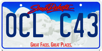 SD license plate 0CLC43