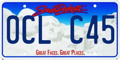 SD license plate 0CLC45
