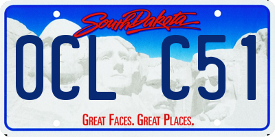 SD license plate 0CLC51