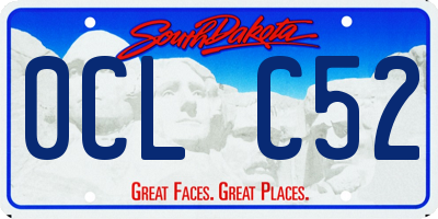 SD license plate 0CLC52