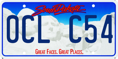 SD license plate 0CLC54
