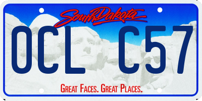 SD license plate 0CLC57