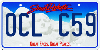 SD license plate 0CLC59