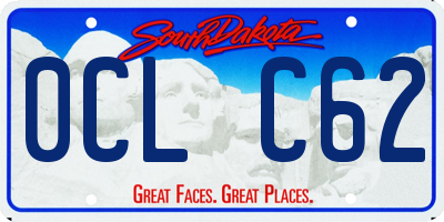 SD license plate 0CLC62