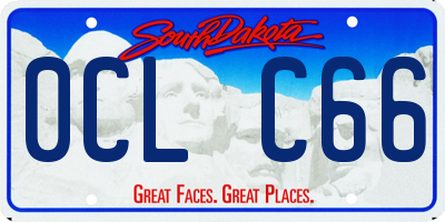 SD license plate 0CLC66