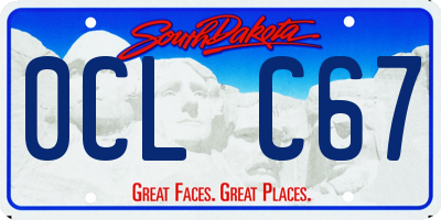 SD license plate 0CLC67