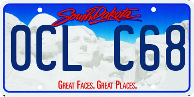 SD license plate 0CLC68