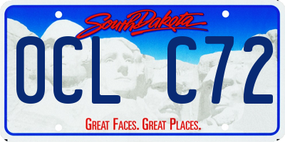 SD license plate 0CLC72