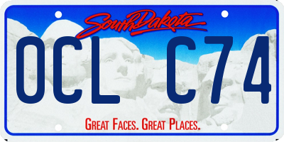 SD license plate 0CLC74
