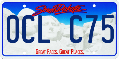SD license plate 0CLC75