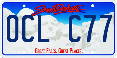 SD license plate 0CLC77
