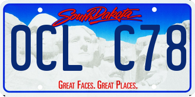 SD license plate 0CLC78