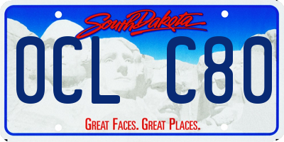 SD license plate 0CLC80