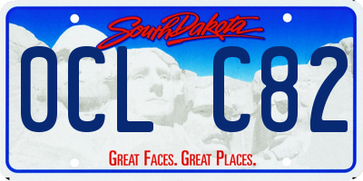 SD license plate 0CLC82