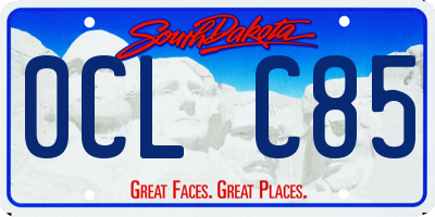 SD license plate 0CLC85