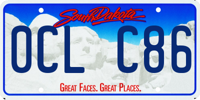 SD license plate 0CLC86