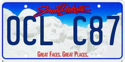 SD license plate 0CLC87