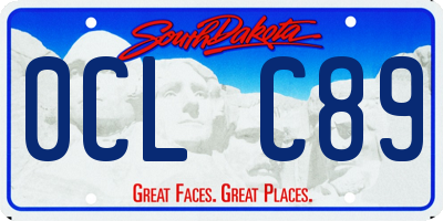 SD license plate 0CLC89