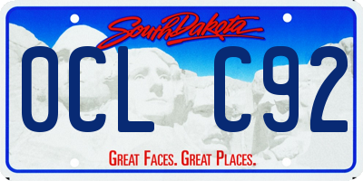 SD license plate 0CLC92