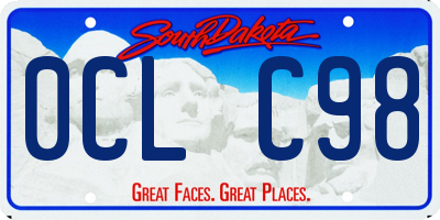 SD license plate 0CLC98