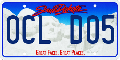 SD license plate 0CLD05