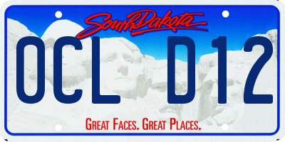 SD license plate 0CLD12