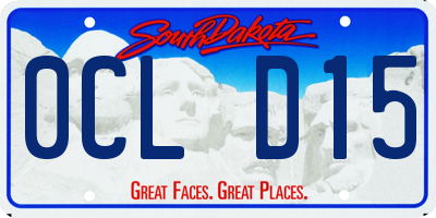 SD license plate 0CLD15