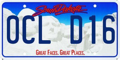 SD license plate 0CLD16