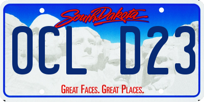 SD license plate 0CLD23