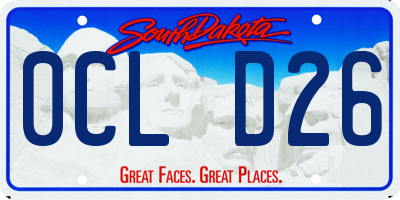 SD license plate 0CLD26