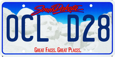 SD license plate 0CLD28