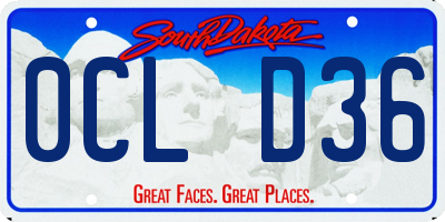 SD license plate 0CLD36