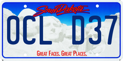 SD license plate 0CLD37