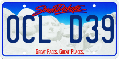SD license plate 0CLD39