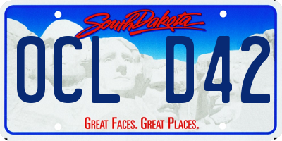 SD license plate 0CLD42
