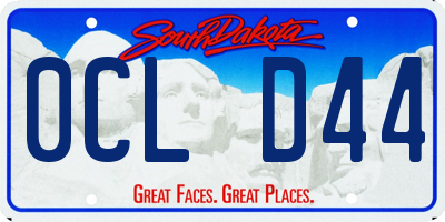 SD license plate 0CLD44