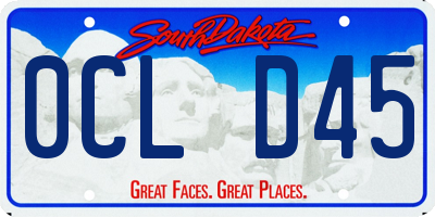 SD license plate 0CLD45